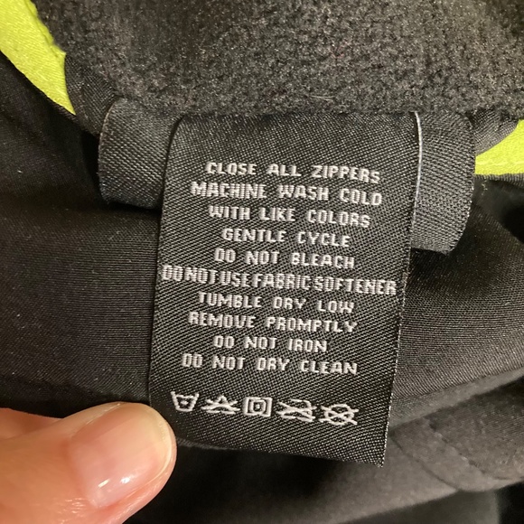 Snozu XL Men's Softshell Fleece Lined Jacket Black Full Zip Pockets - Picture 8 of 8